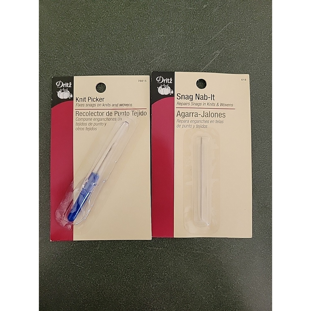 NEW Lot Dritz Knit Picker 26615 Snag Nab It 618 Combo Set Repair Snags
